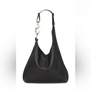 Dolce Vita Black Shoulder Hobo with Gold Link Accent